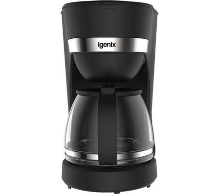 IGENIX IGCM01286B Filter Coffee Machine - Black, Black