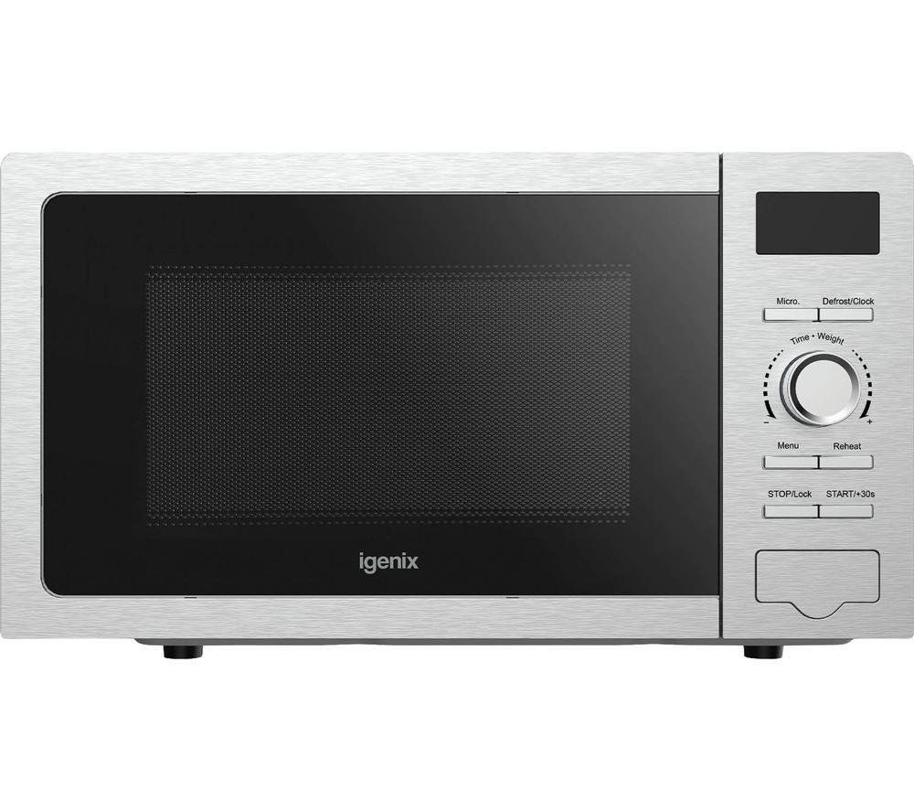 IGENIX IGMS02080SS Solo Microwave - Silver, Silver/Grey - Image 1
