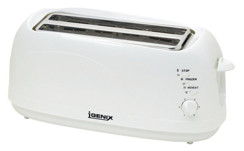 Igenix White 4 Slice Toaster - White - Image 1