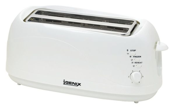 Igenix White 4 Slice Toaster - White
