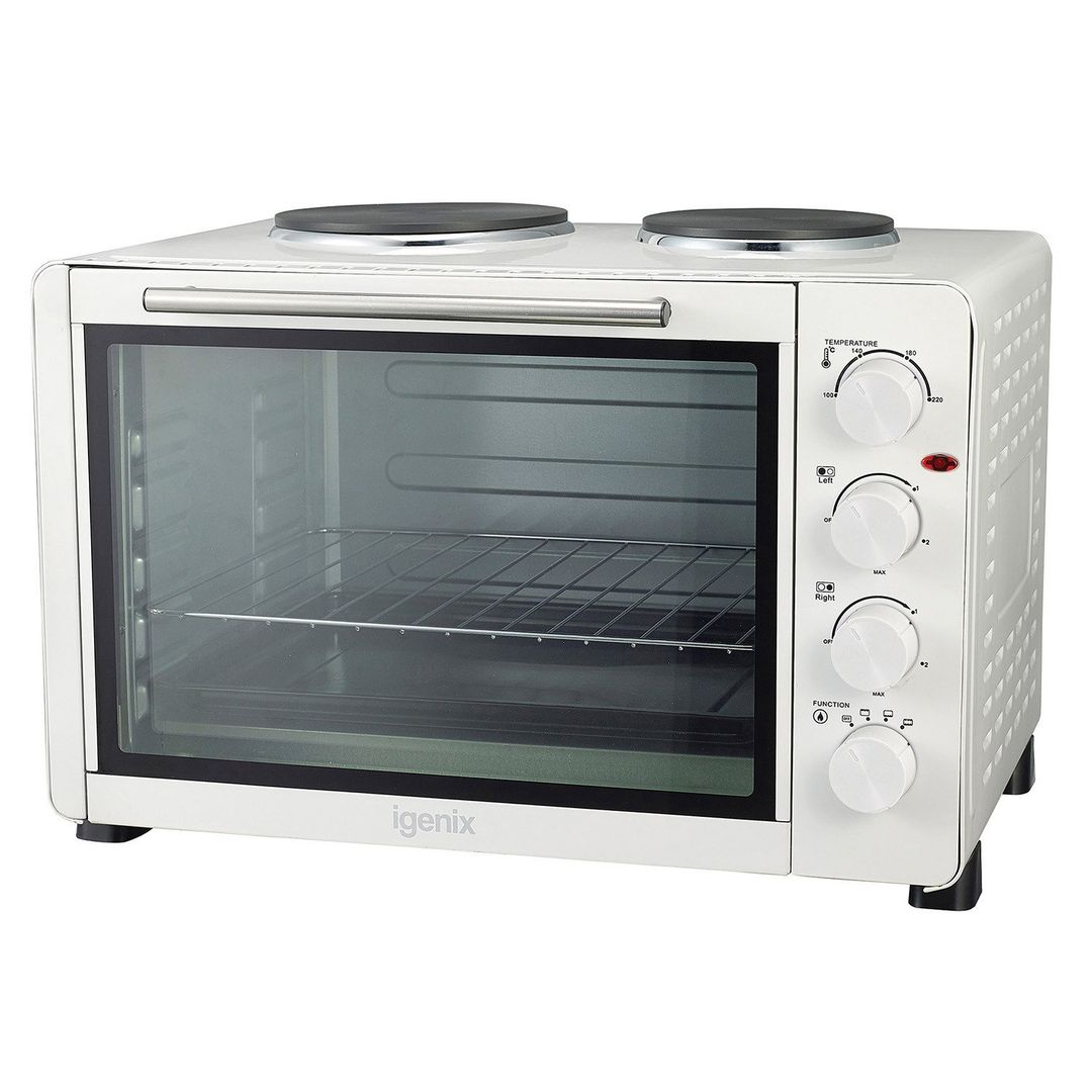 IGENIX IG7145 Electric Mini Oven - White, White - Image 1