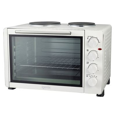 IGENIX IG7145 Electric Mini Oven - White, White
