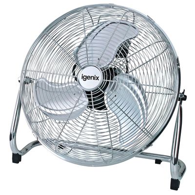 IGENIX DF1800 Portable 18" Floor Fan - Chrome, Silver/Grey