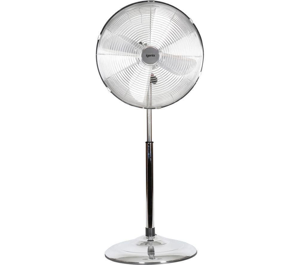IGENIX DF1660 Pedestal Fan - Chrome, Silver/Grey - Image 1