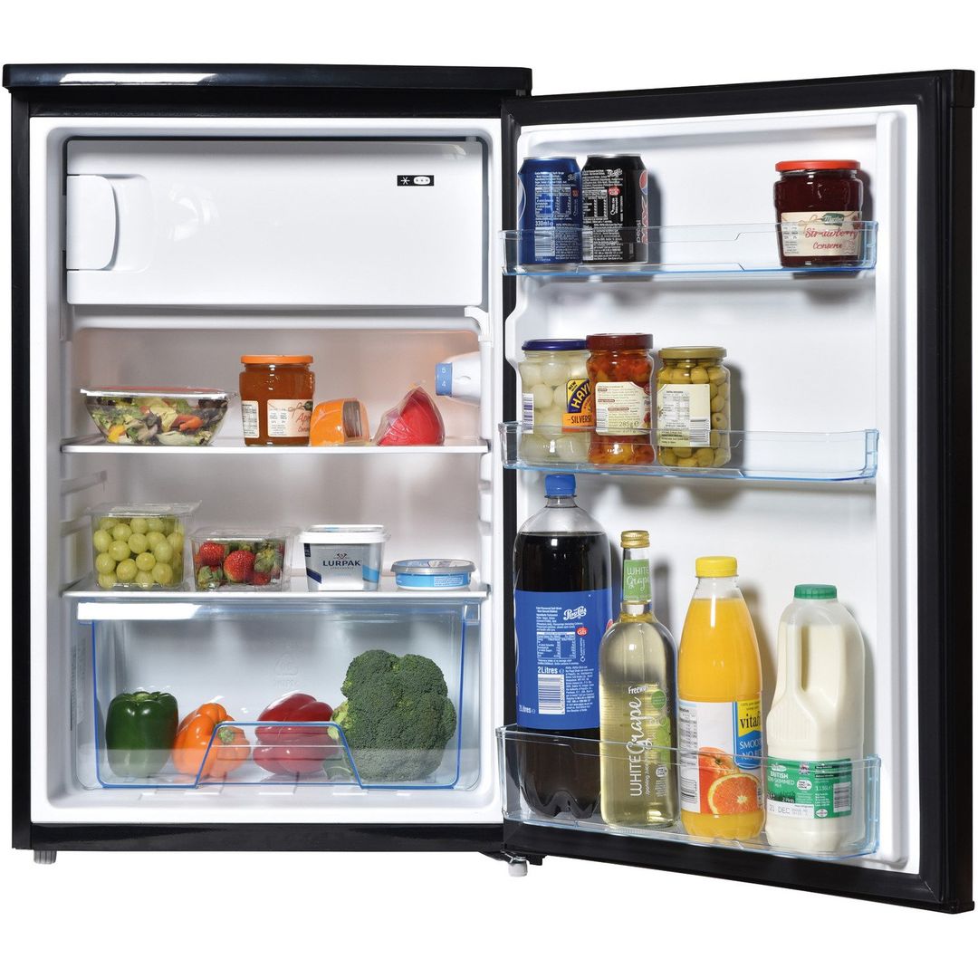 55cm Under Counter Fridge With 4* Ice Box Black - Black - Image 1