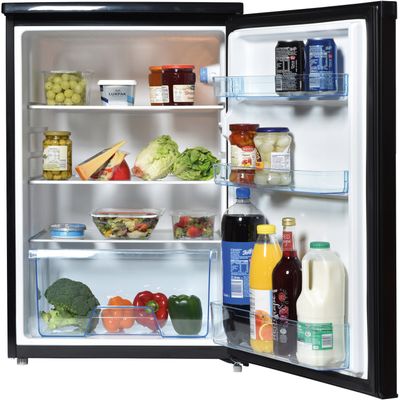 55cm Under Counter Larder Fridge Black - Black