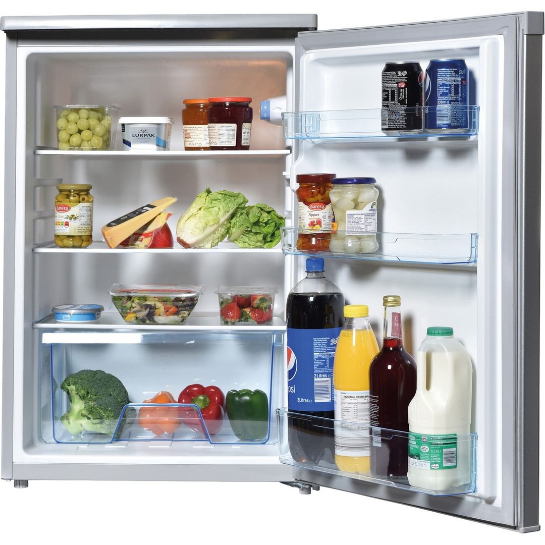 55cm Under Counter Larder Fridge Silver - Silver - Image 1