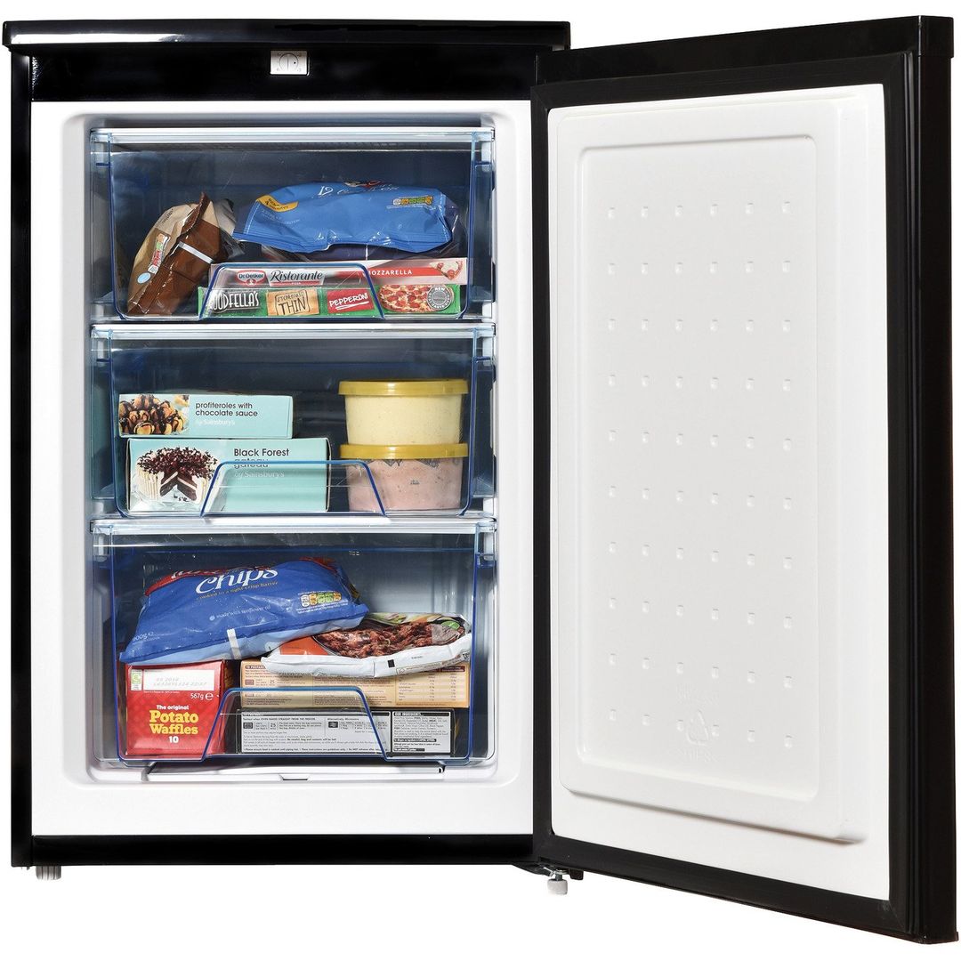 55cm Under Counter Freezer Black - Black - Image 1