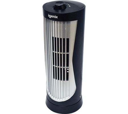 IGENIX DF0020 Portable Tower Fan - Black, Black,Silver/Grey