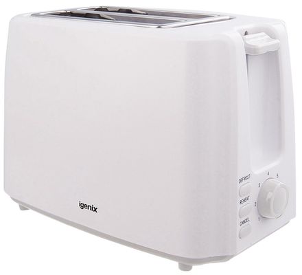 Igenix White 2 Slice Toaster - White