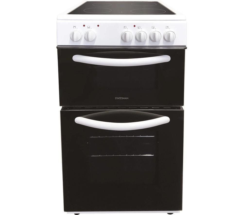 STATESMAN EDC50W 50 cm Electric Ceramic Cooker - White, White - Image 1