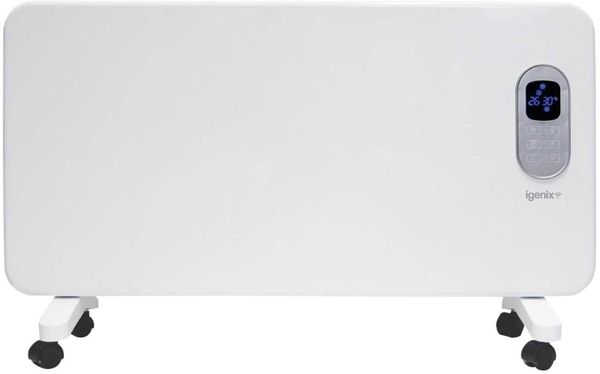 1500W Smart Panel Heater White with 24 Hour Timer - White