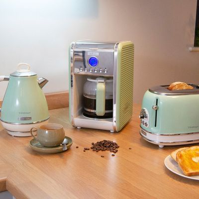 ARIETE Vintage ARPK8 Coffee Machine, Toaster & Kettle Bundle - Green, Green