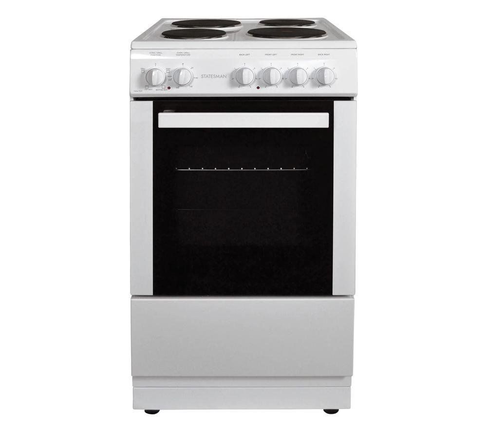 STATESMAN DELTA50W 50 cm Electric Cooker - White, White - Image 1