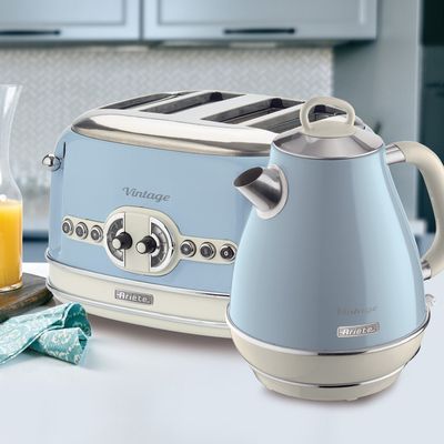 ARIETE Vintage ARPK21 4-Slice Toaster & Jug Kettle Bundle - Blue