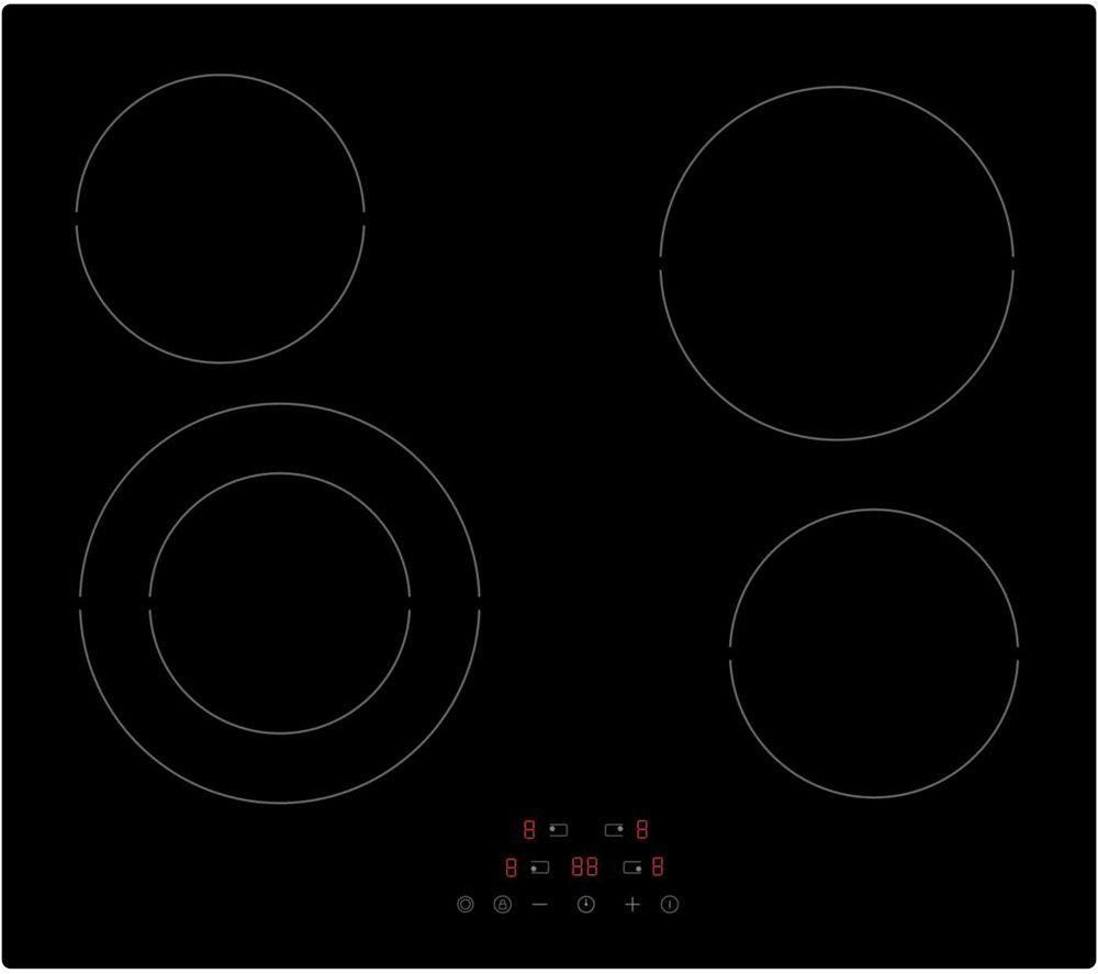 4 Zone Ceramic Hob with Touch Control - Black - Image 1