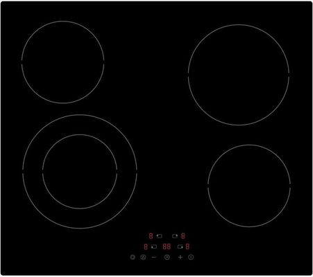 4 Zone Ceramic Hob with Touch Control - Black