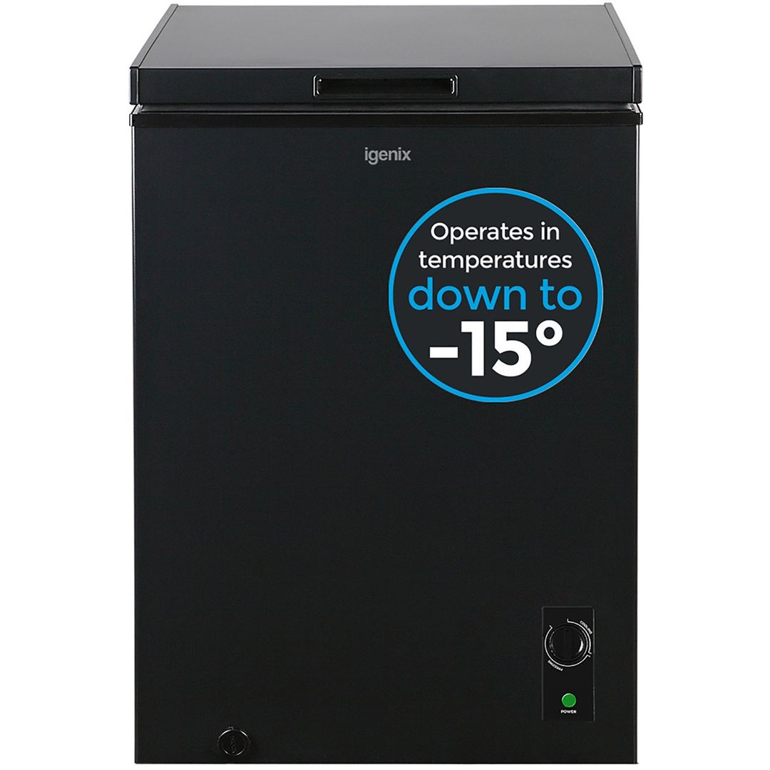 Igenix 99L Chest Freezer - Black - Image 1