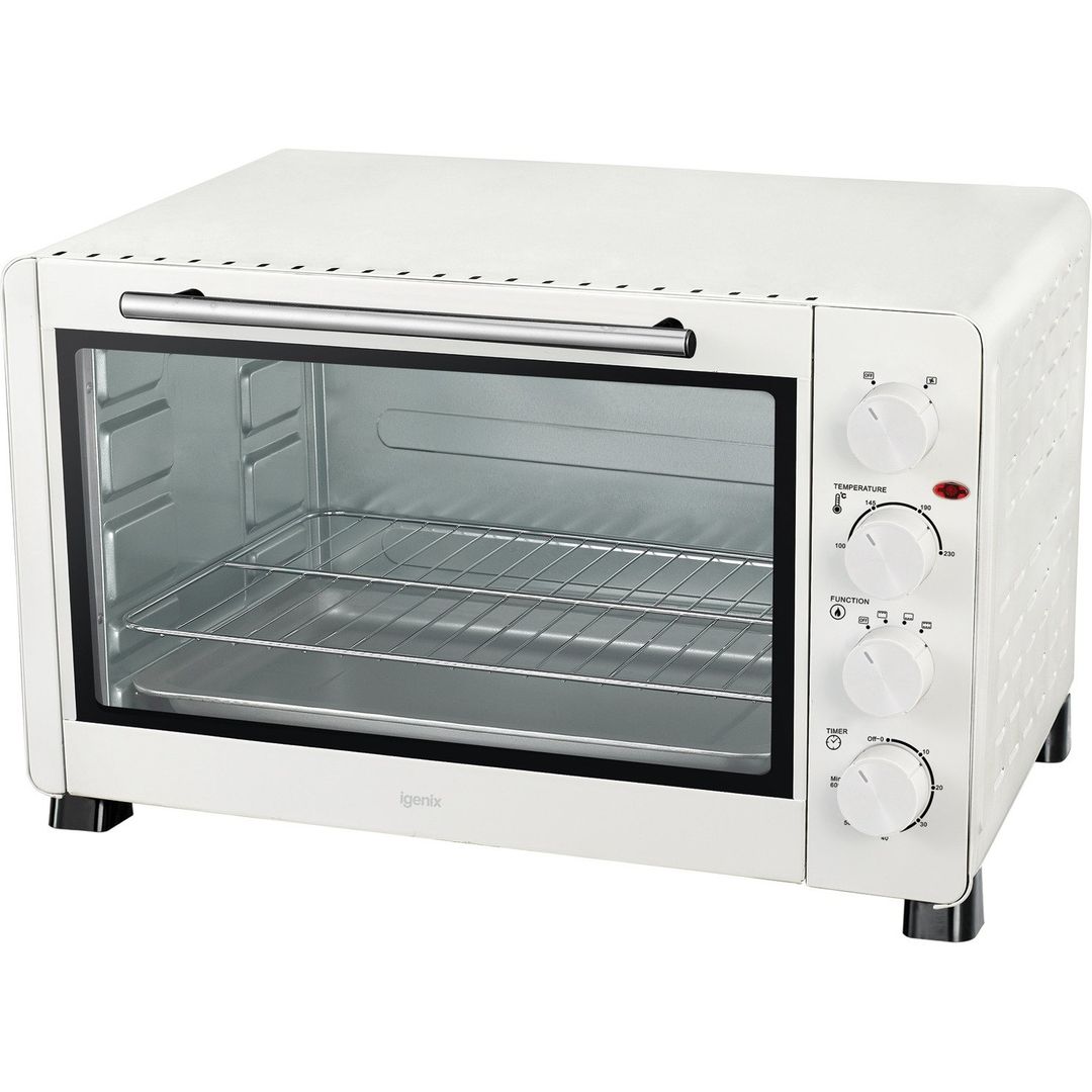 IGENIX IG7161 Electric Mini Oven - White, White - Image 1