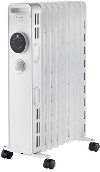 IGENIX IG2620 Portable Oil-Filled Radiator - White, White
