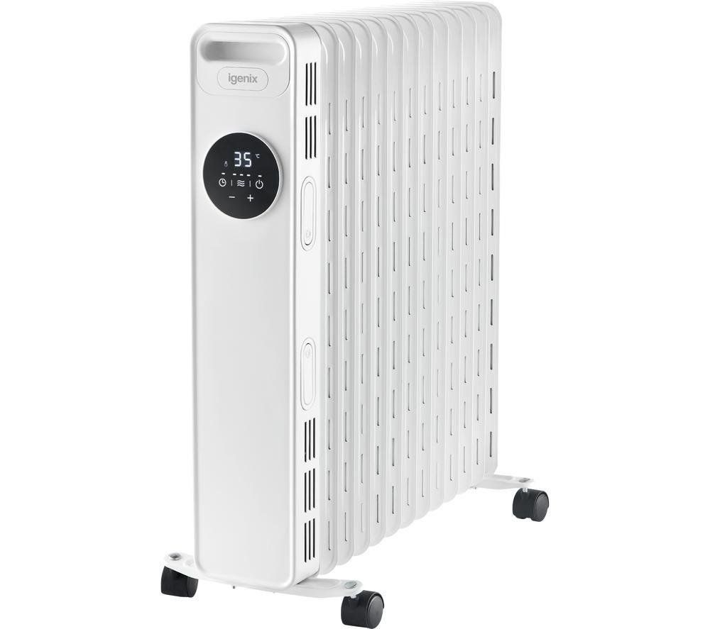 IGENIX IG2626 Portable Oil-Filled Radiator - White, White - Image 1