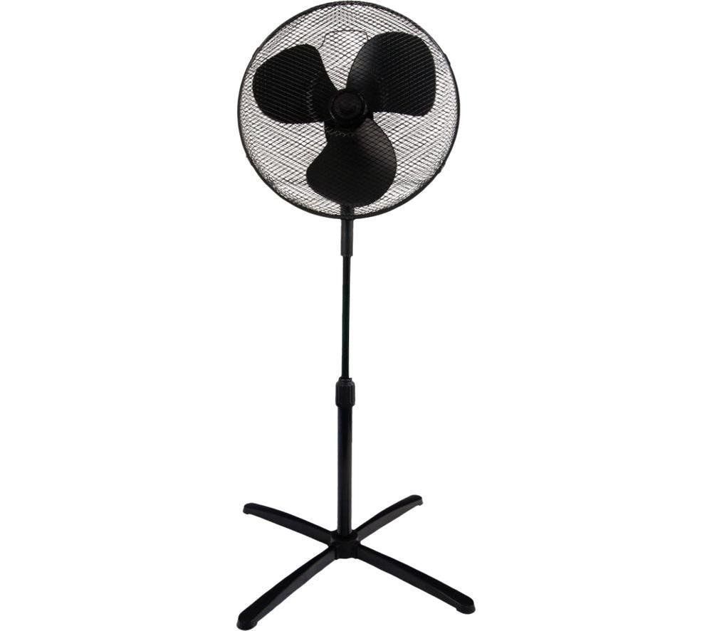 Igenix 16 Inch Pedestal Fan Black - Black - Image 1