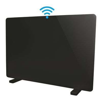 Glass panel heater with wifi black - Black