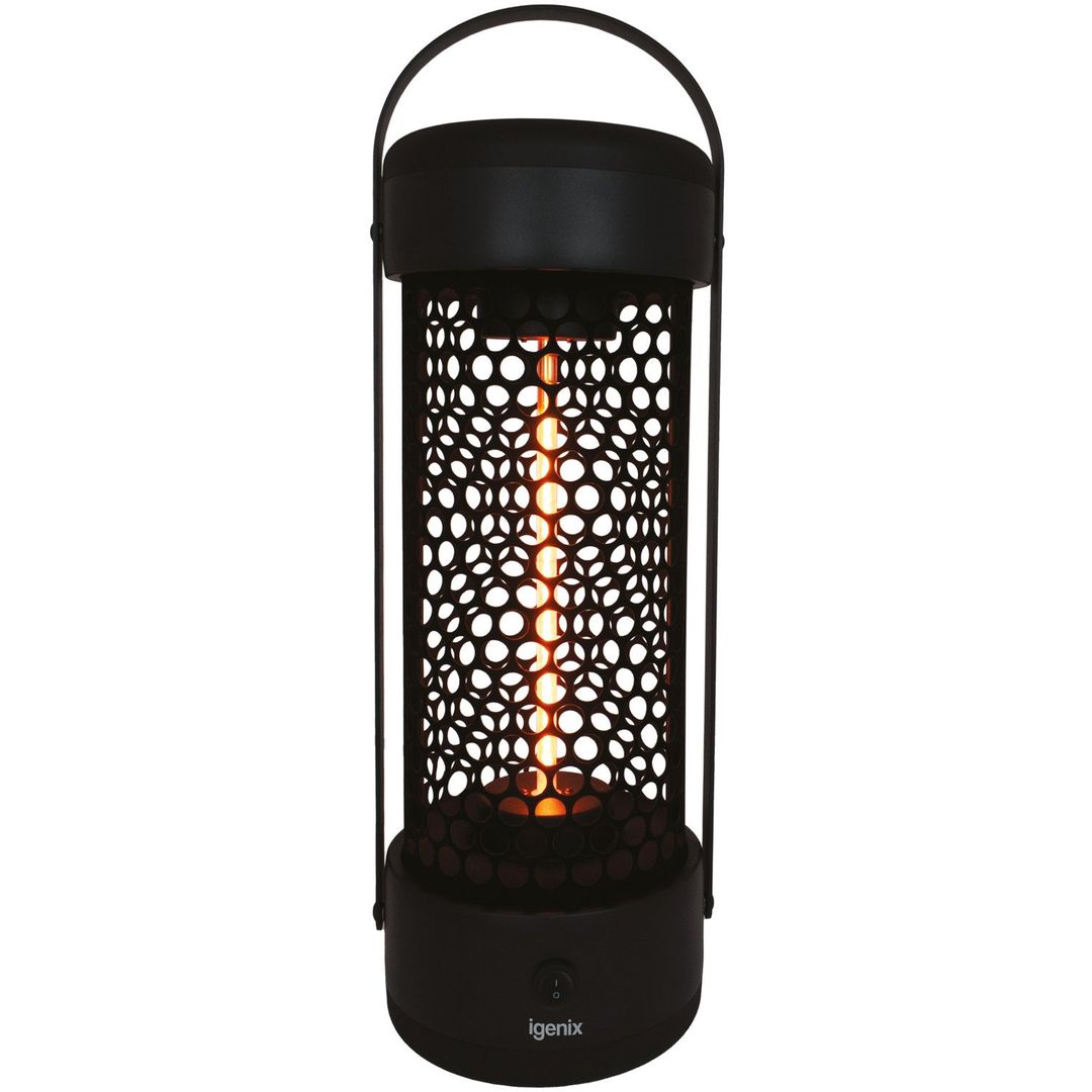 IGENIX IG9650 Portable Patio Heater - Black, Black - Image 1