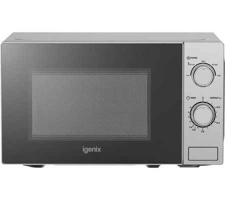 Igenix 20L 800W Manual Solo Microwave - Stainless Steel