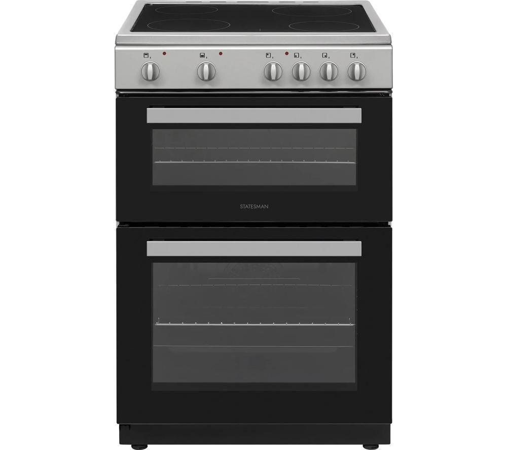 STATESMAN EDC60S2 60 cm Electric Ceramic Cooker - Silver, Silver/Grey - Image 1