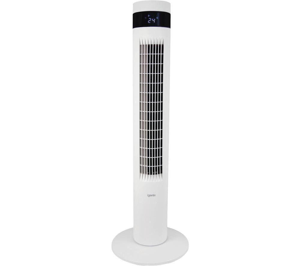 IGENIX IGFD6035W Portable Tower Fan - White, White - Image 1