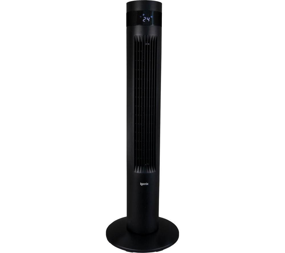 IGENIX IGFD6035B Portable Tower Fan - Black, Black - Image 1
