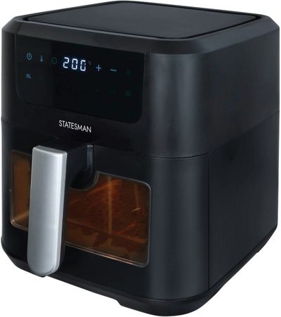 5 litre single zone digital air fryer black - Black Plastic