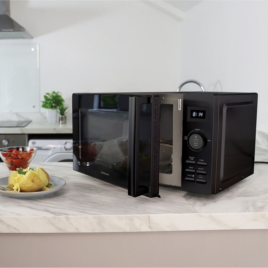STATESMAN SKMS0820DSB Solo Microwave - Black, Black - Image 1