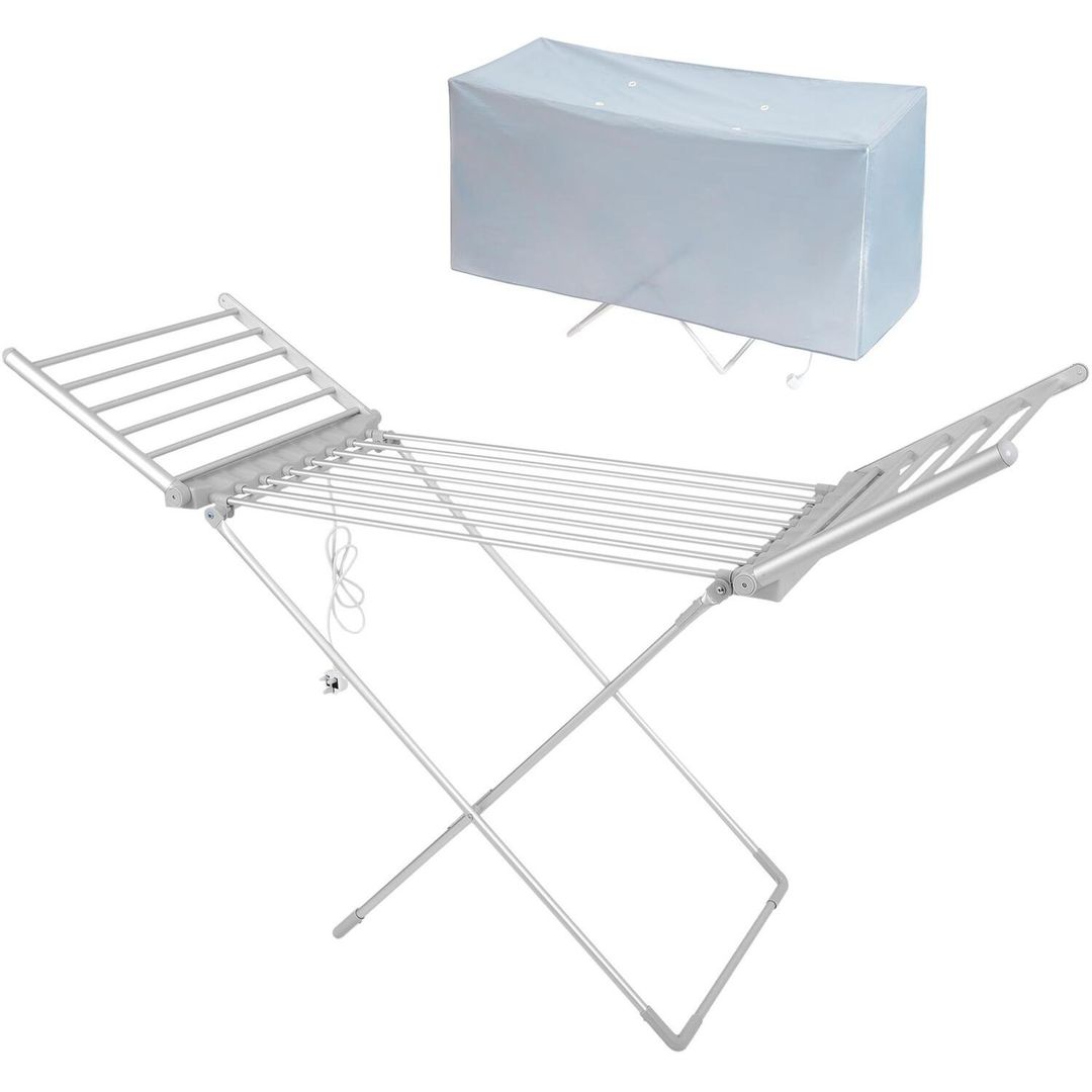 IGENIX IGHA01220S Heated Clothes Airer - Silver - Image 1