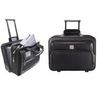 Monolith Deluxe Nylon Wheeled Laptop Case for Laptops up to 15 inch Black 2372 - Image 1