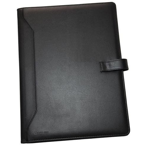 Monolith A4 Conference Folder and Pad Leather Look Black 2900 - Image 1
