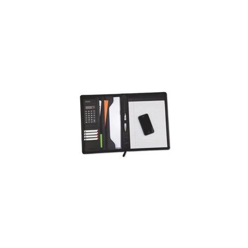 Monolith A4 Conference Folder with Calculator Leather Look Black 2914 - Image 1
