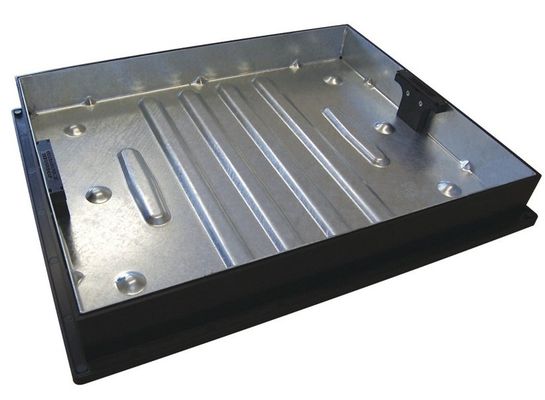 Clark-Drain Galvanised Steel 10 Tonne Manhole Cover and Frame Driveway Block Paviour Recessed Tray 450mm x 600mm