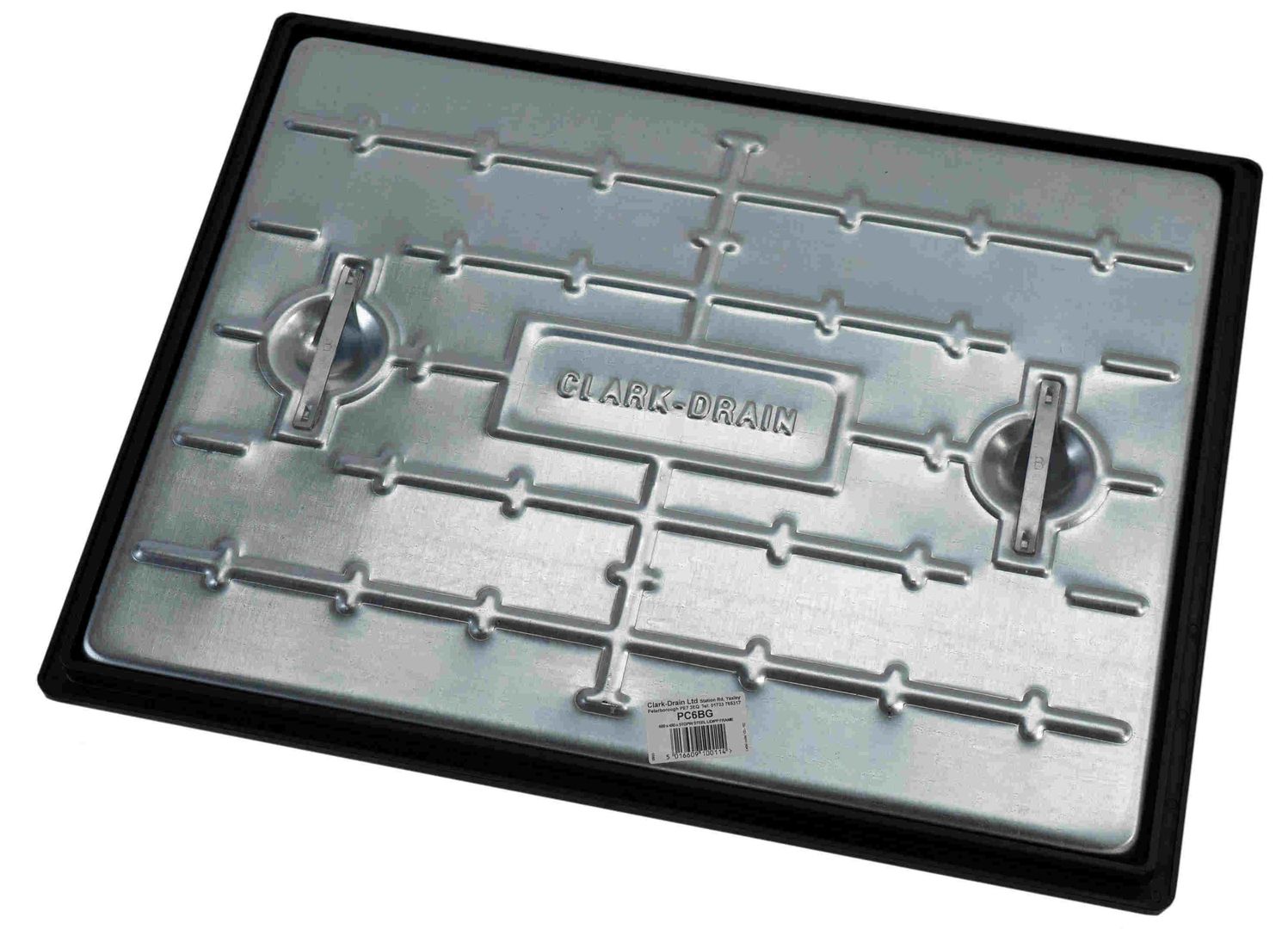 Clark-Drain Manhole Cover and Frame Galvanised Steel 450mm x 600mm 5 Tonne - Image 1