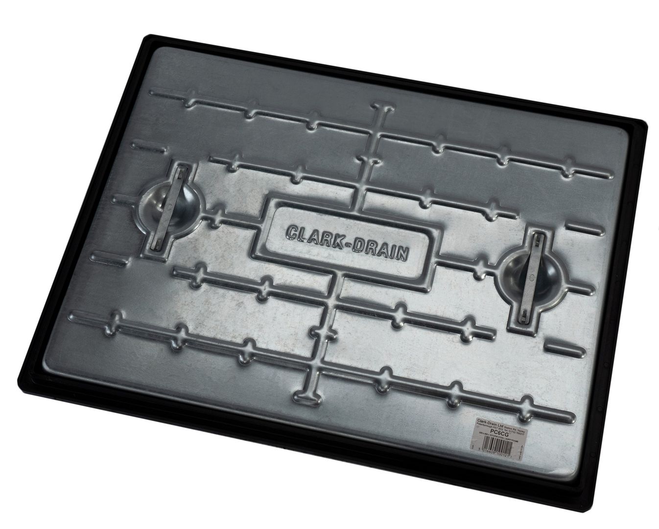 Clark-Drain Manhole Cover and Frame Galvanised Steel 450mm x 600mm 10 Tonne - Image 1
