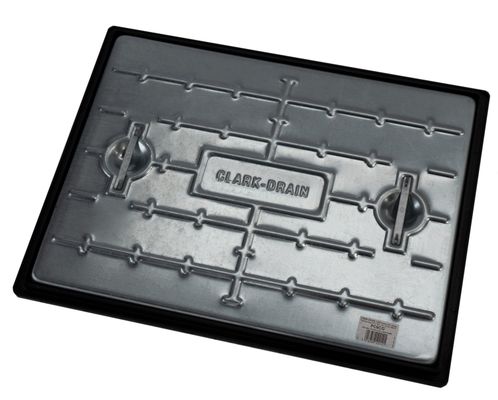 Clark-Drain Manhole Cover and Frame Galvanised Steel 450mm x 600mm 10 Tonne