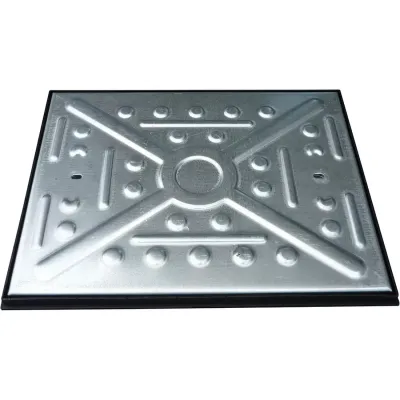 Clark-Drain Manhole Cover and Frame Galvanised Steel 450mm x 600mm 10 Tonne - Thumbnail 2