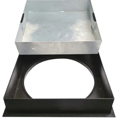 Clark Drain Recessed Square To Round Pavior Manhole Cover and Frame 450mm Diameter - Thumbnail 2