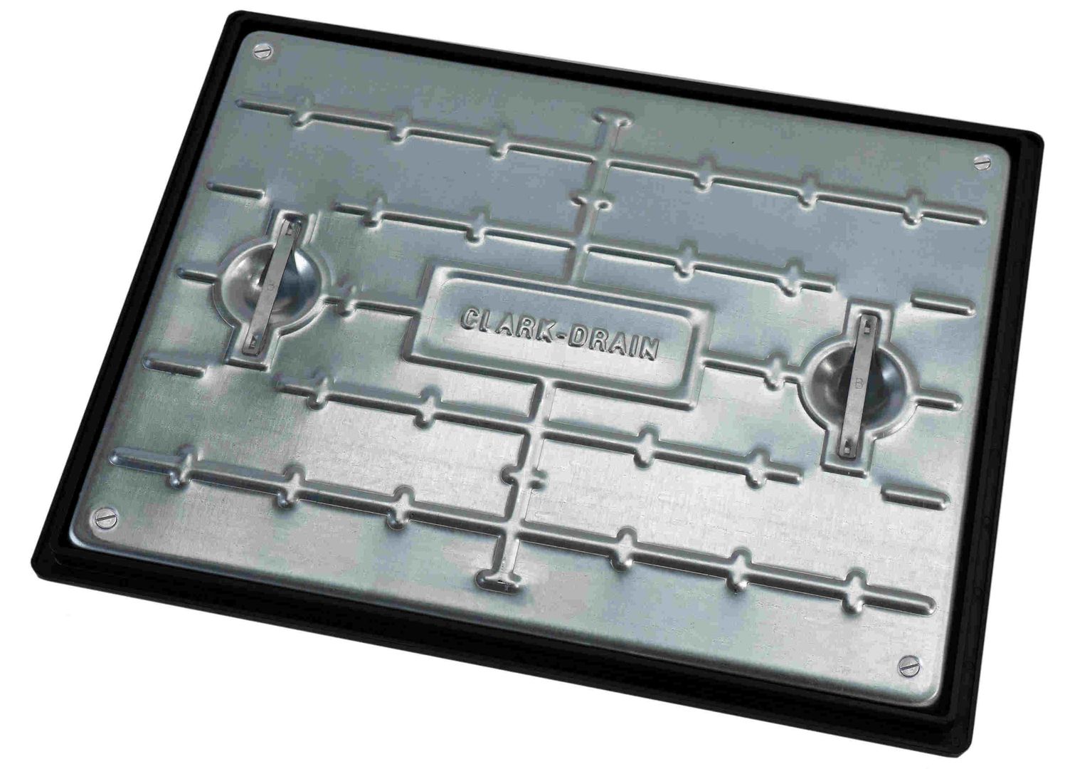 Clark-Drain Manhole Cover and Frame Galvanised Steel Sealed and locking 450mm x 600mm 5 Tonne - Image 1