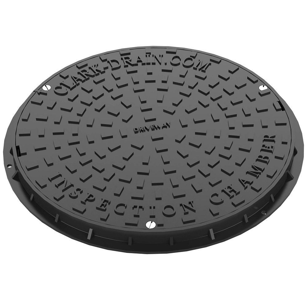 Clark-Drain Dual Locking Polypropylene Inspection Chamber Cover and Frame Driveway 450mm Diameter - Image 1