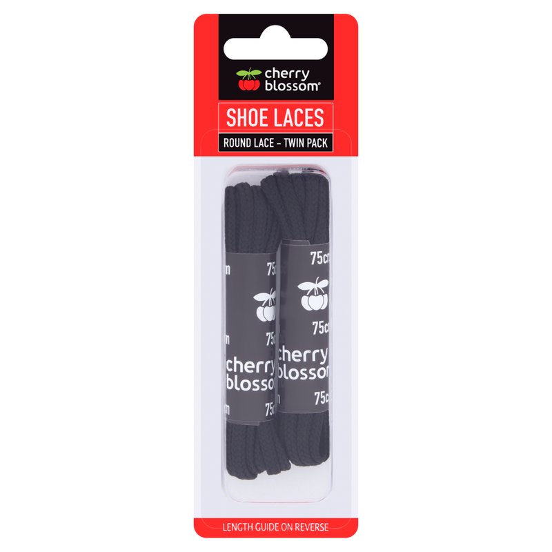 Pack of 2 Cherry Blossom Shoelace Cords - Black - Image 1