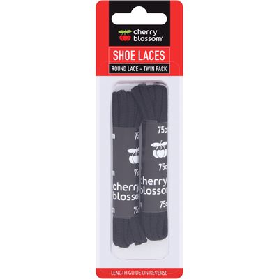 Pack of 2 Cherry Blossom Shoelace Cords - Black - Thumbnail 2