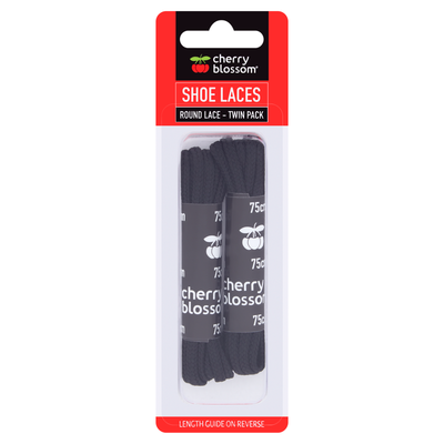 Pack of 2 Cherry Blossom Shoelace Cords - Black