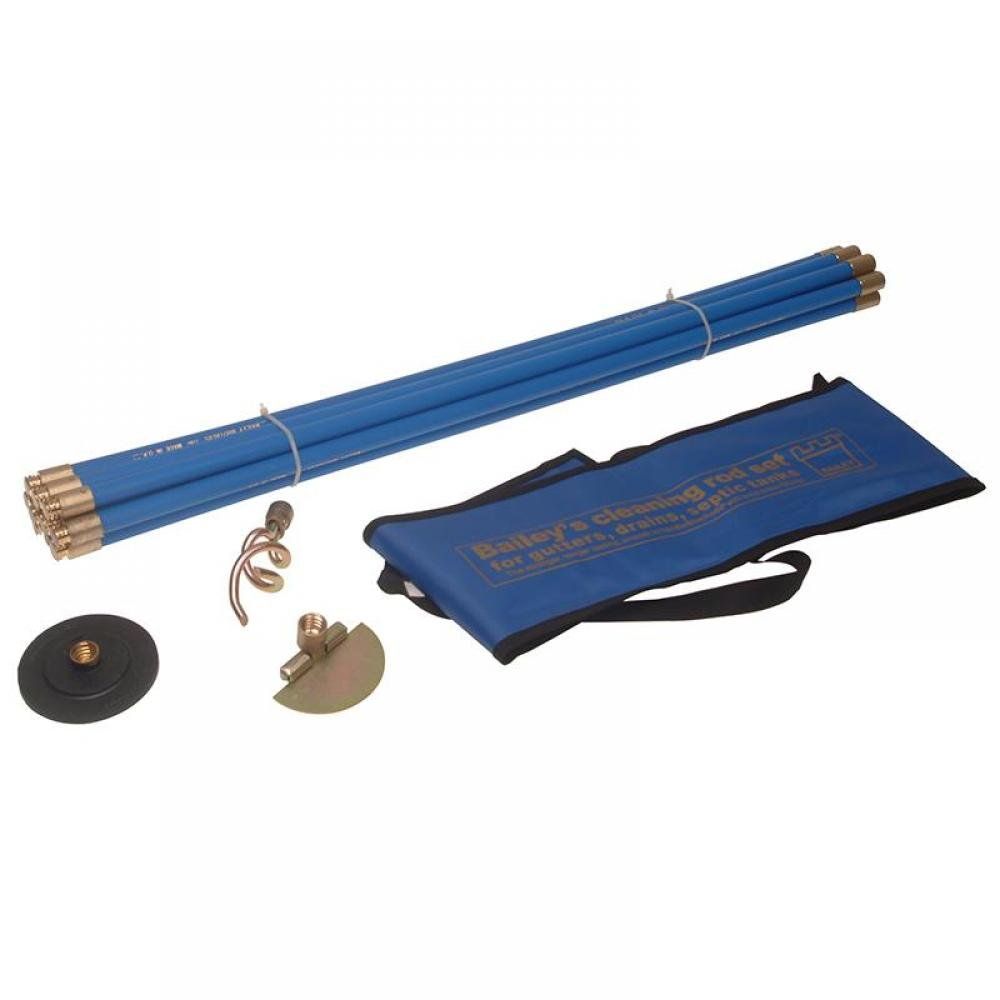 Bailey 13 Piece Universal 3/4" Drain Rod Cleaning Set - Image 1